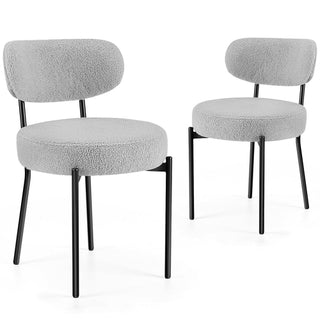 Bouclé Dining Chair Set of 2