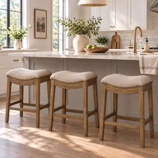 Criss Counter-Height Saddle Bar Stool