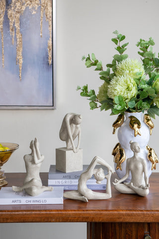 King Pigeon Pose Resin and Stone Figurine