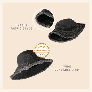 Seabright Frayed Bucket Hat