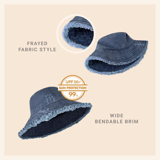Seabright Frayed Bucket Hat