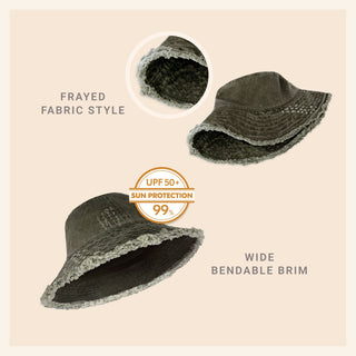 Seabright Frayed Bucket Hat