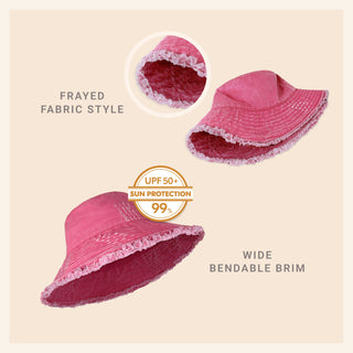 Seabright Frayed Bucket Hat