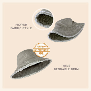 Seabright Frayed Bucket Hat