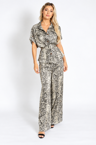 Carmel Snake Print Pants