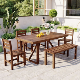 Acacia Wood Outdoor Table and Chair Set