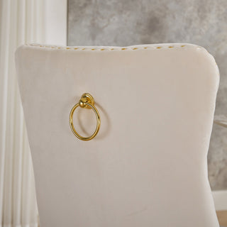 Modern Tufted Solid Wood Dining Chair Set of 2