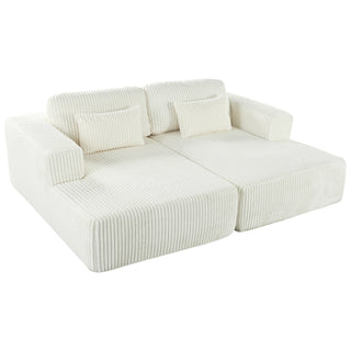 86" Corduroy Double Sofa Bed