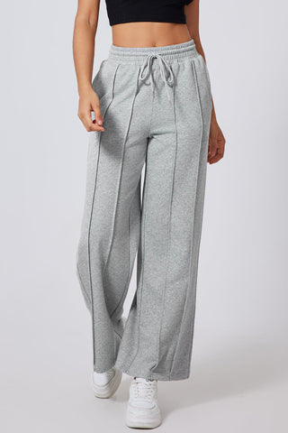 High Waist Drawstring Wide Leg Sweatpants