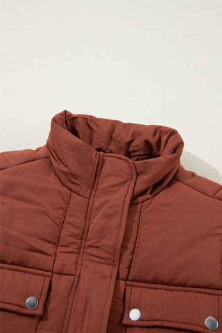 Solid Quilted Puffer Coat