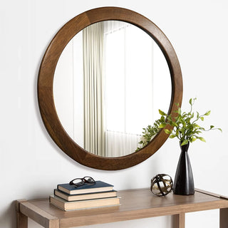 Cowichan Walnut Round Wall Mirror