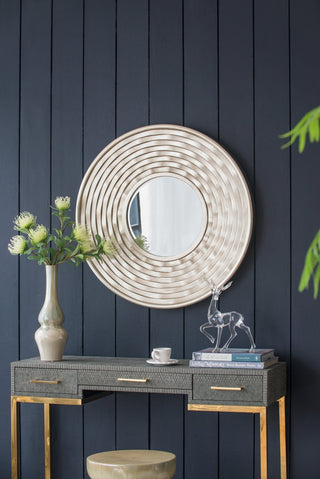 Silverton Sculpted Round Wall Mirror