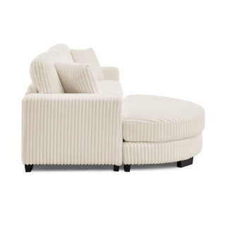 Corduroy Sleeper Modular Sectional Sofa