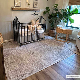 Low-Pile Neutral Area Rug