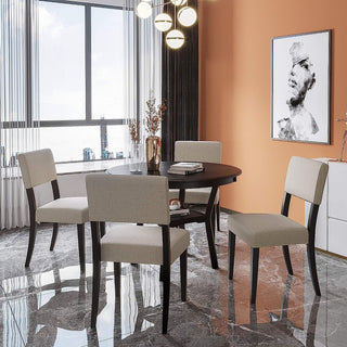 5-Piece Round Dining Table Set