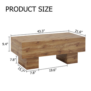 Wooden Block Coffee Table