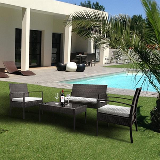 4-Piece Rattan Patio Furniture Set