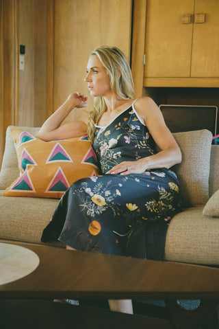 Carmel Bloom Silk Slip Dress