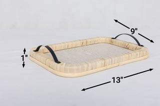 Raffia Wrapped Serving Tray