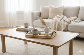 Raffia Wrapped Serving Tray