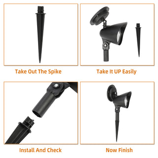 2pcs Solar Landscape Spotlight LED