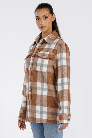 Kerrisdale Boyfriend Flannel Shacket – view 4