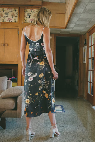 Carmel Bloom Silk Slip Dress