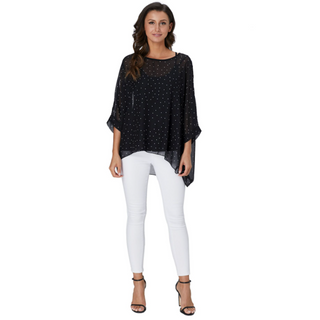Chiffon Tunic Off Shoulder Top