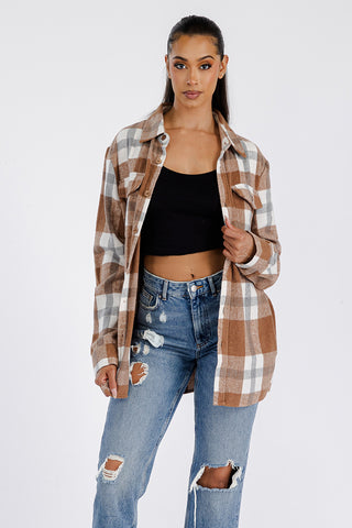 Kerrisdale Boyfriend Flannel Shacket – view 3