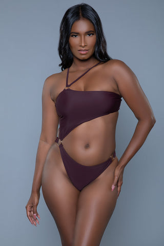 Sofia Strappy One-Shoulder Cutout Swimsuit