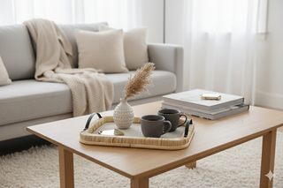 Raffia Wrapped Serving Tray