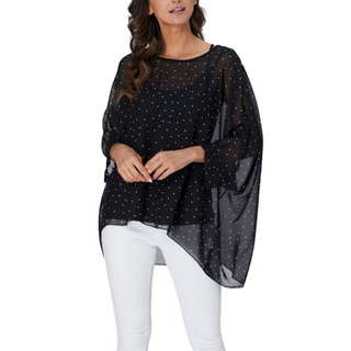 Chiffon Tunic Off Shoulder Top