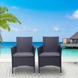 Outdoor Rattan Chair Set of 2