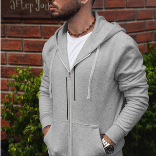 Offbeat Stripe Zip-Up Hoodie
