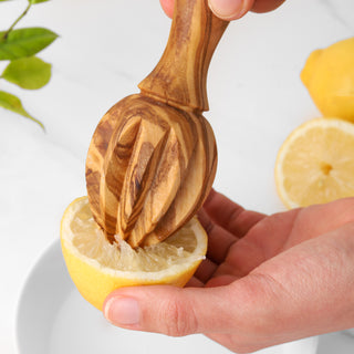 Handmade Olive Wood Lemon Squeezer