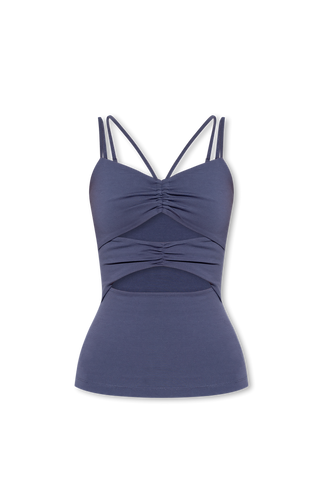 Cut-Out Ruched Tank Top