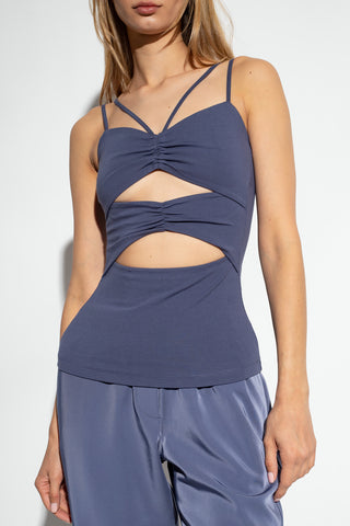 Cut-Out Ruched Tank Top