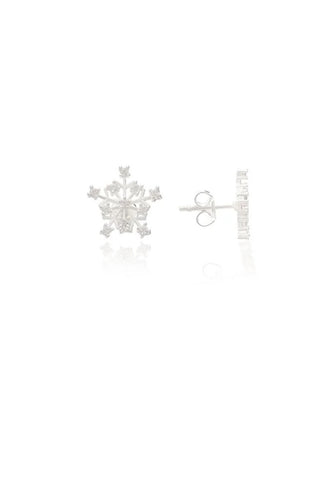 Sterling Silver Snowflake Earrings