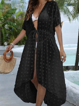 Ellie Swiss Dot Sheer Beach Maxi Dress