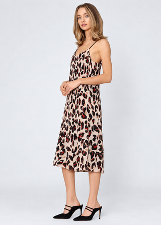 Los Olivos Leopard Pleated Dress
