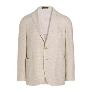 Saks Collection Jacquard Wool One-Button Blazer