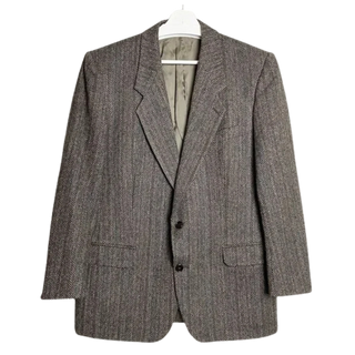 Birkdale Vintage Oversized Herringbone Wool Blazer