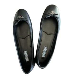 Prada Napa Leather Ballerina Flats