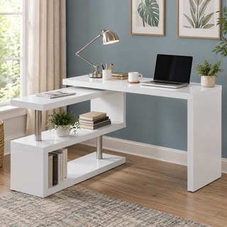 Sicamous 360° Rotating Desk & Bookshelf