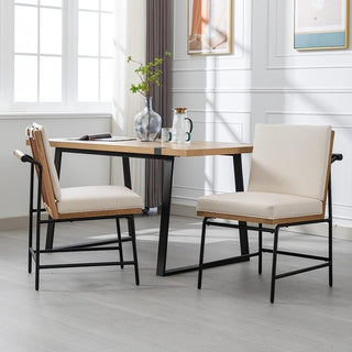 Mid Century Leather Dining Chairs Set Of 2