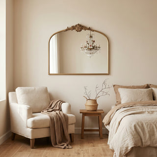 Hedley French Baroque Arched Wall Mirror