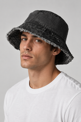 Seabright Frayed Bucket Hat