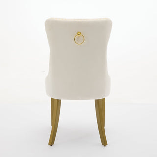 Modern Tufted Solid Wood Dining Chair Set of 2