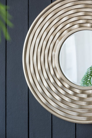 Silverton Sculpted Round Wall Mirror