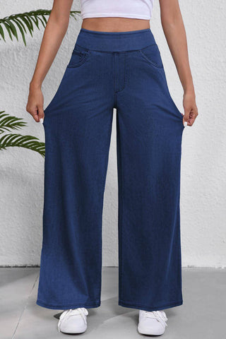 Medium Wash Straight Leg Casual Jeans
